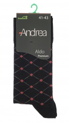 ALDO bambusowe czarne w czerwone kropki